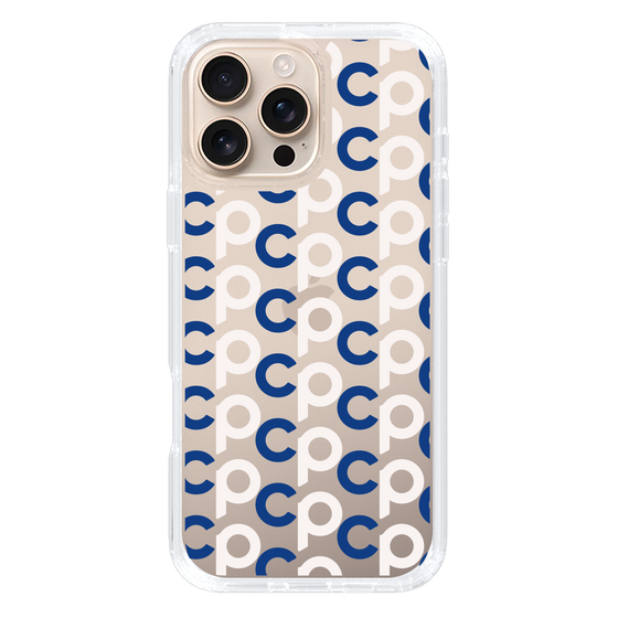 Slim Protection Case［ Original - CASEPLAY Initial All-over Pattern - Navy ］
