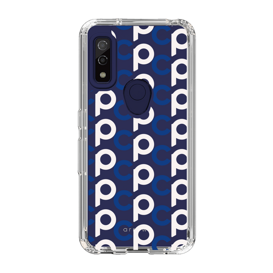 Slim Protection Case［ Original - CASEPLAY Initial All-over Pattern - Navy ］
