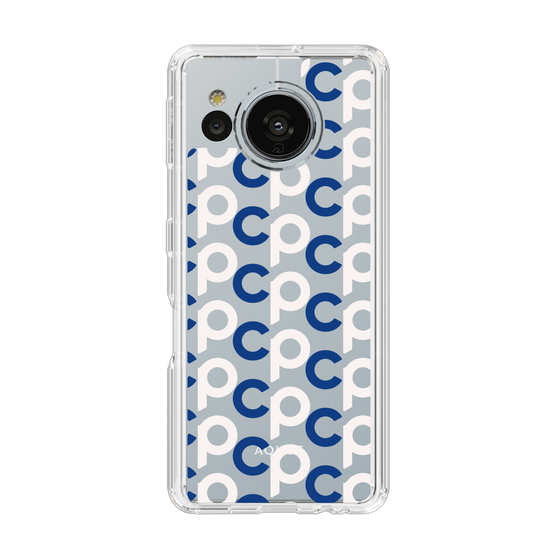 Slim Protection Case［ Original - CASEPLAY Initial All-over Pattern - Navy ］