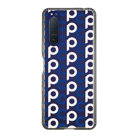 Slim Protection Case［ Original - CASEPLAY Initial All-over Pattern - Navy ］