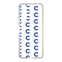 Slim Protection Case［ Original - CASEPLAY Initial All-over Pattern - Navy ］