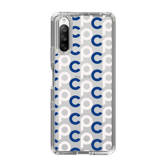 Slim Protection Case［ Original - CASEPLAY Initial All-over Pattern - Navy ］