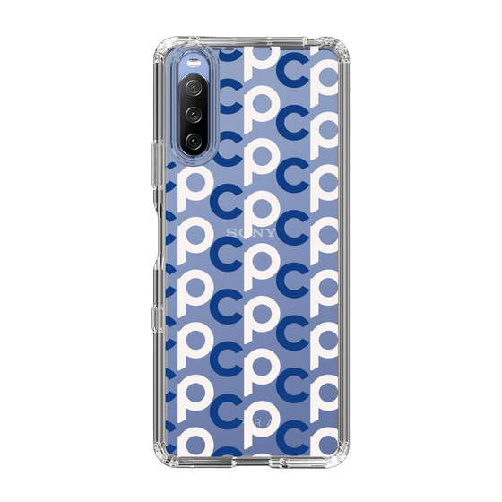 Slim Protection Case［ Original - CASEPLAY Initial All-over Pattern - Navy ］