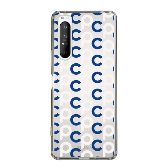 Slim Protection Case［ Original - CASEPLAY Initial All-over Pattern - Navy ］