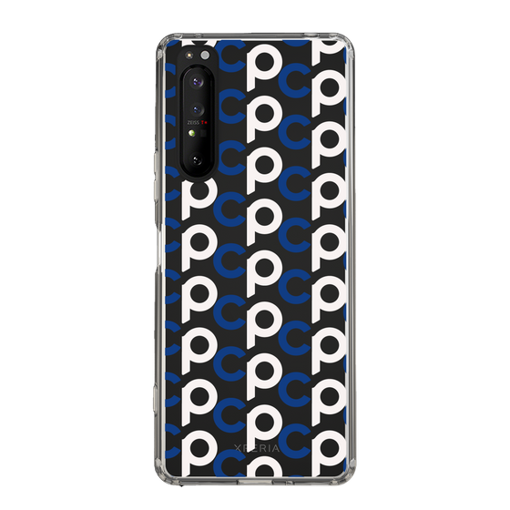 Slim Protection Case［ Original - CASEPLAY Initial All-over Pattern - Navy ］