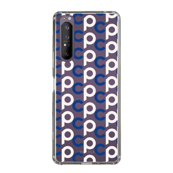 Slim Protection Case［ Original - CASEPLAY Initial All-over Pattern - Navy ］