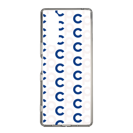 Slim Protection Case［ Original - CASEPLAY Initial All-over Pattern - Navy ］