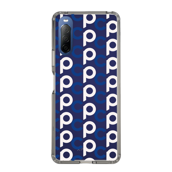 Slim Protection Case［ Original - CASEPLAY Initial All-over Pattern - Navy ］