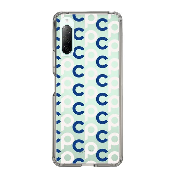 Slim Protection Case［ Original - CASEPLAY Initial All-over Pattern - Navy ］