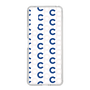 Slim Protection Case［ Original - CASEPLAY Initial All-over Pattern - Navy ］