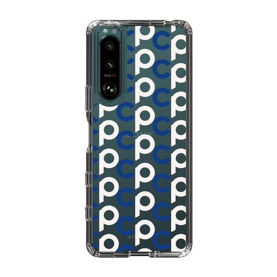 Slim Protection Case［ Original - CASEPLAY Initial All-over Pattern - Navy ］