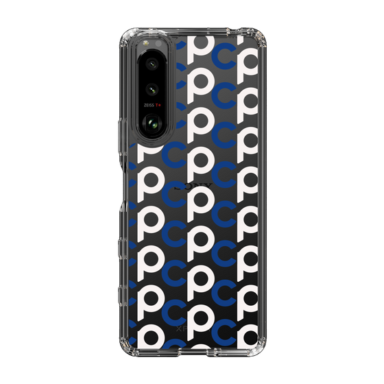 Slim Protection Case［ Original - CASEPLAY Initial All-over Pattern - Navy ］