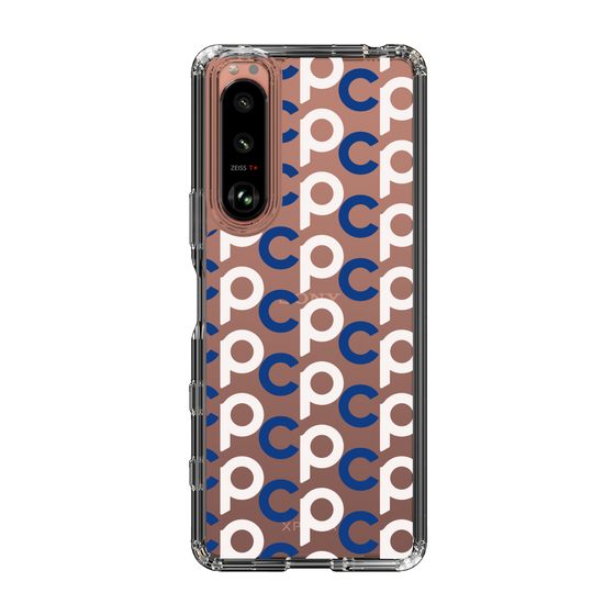 Slim Protection Case［ Original - CASEPLAY Initial All-over Pattern - Navy ］