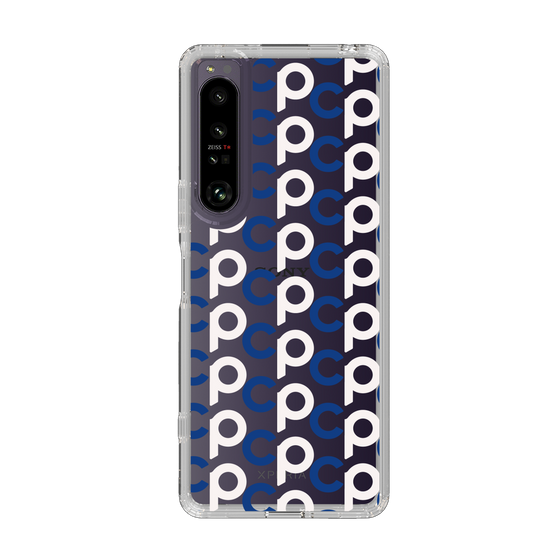 Slim Protection Case［ Original - CASEPLAY Initial All-over Pattern - Navy ］