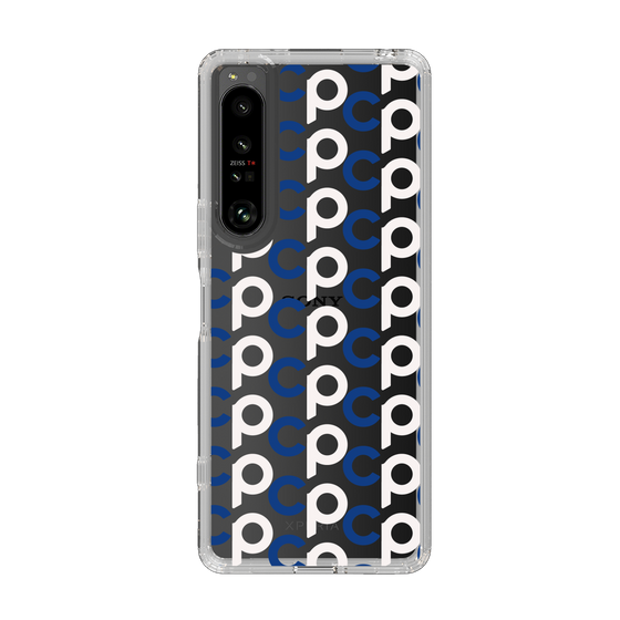 Slim Protection Case［ Original - CASEPLAY Initial All-over Pattern - Navy ］