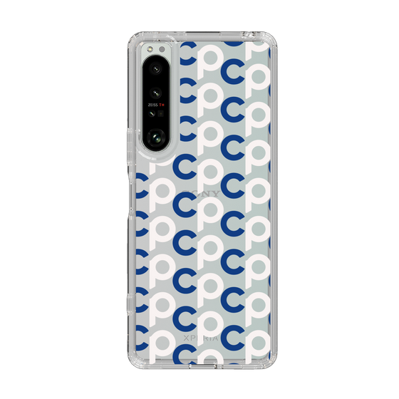 Slim Protection Case［ Original - CASEPLAY Initial All-over Pattern - Navy ］