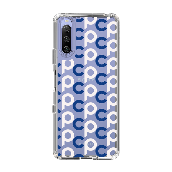 Slim Protection Case［ Original - CASEPLAY Initial All-over Pattern - Navy ］