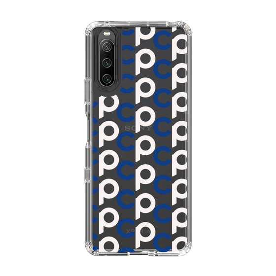 Slim Protection Case［ Original - CASEPLAY Initial All-over Pattern - Navy ］