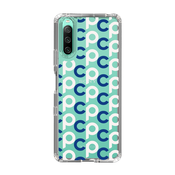Slim Protection Case［ Original - CASEPLAY Initial All-over Pattern - Navy ］