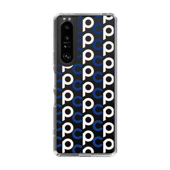 Slim Protection Case［ Original - CASEPLAY Initial All-over Pattern - Navy ］