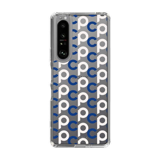 Slim Protection Case［ Original - CASEPLAY Initial All-over Pattern - Navy ］