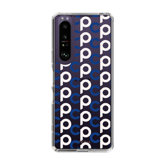 Slim Protection Case［ Original - CASEPLAY Initial All-over Pattern - Navy ］