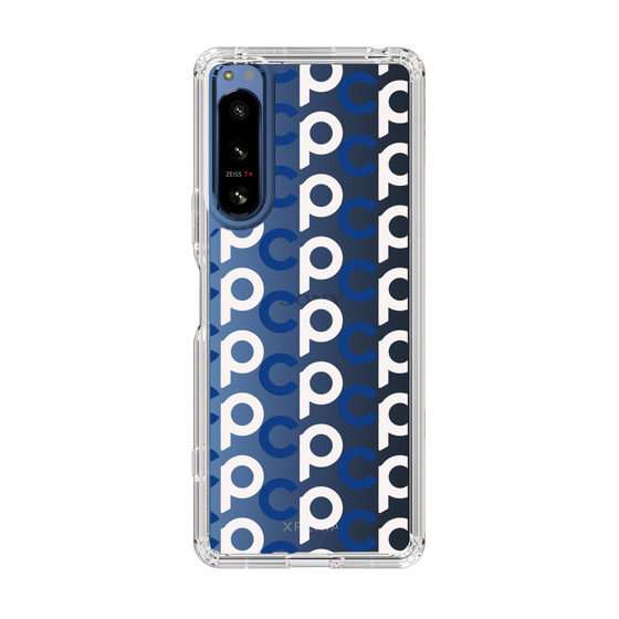 Slim Protection Case［ Original - CASEPLAY Initial All-over Pattern - Navy ］