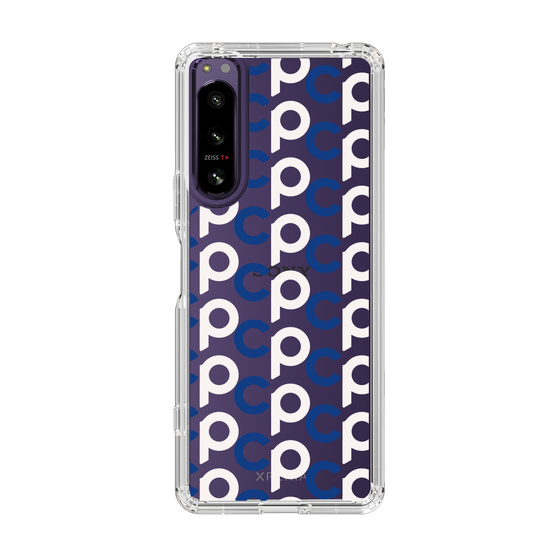 Slim Protection Case［ Original - CASEPLAY Initial All-over Pattern - Navy ］