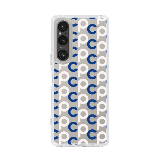 Slim Protection Case［ Original - CASEPLAY Initial All-over Pattern - Navy ］