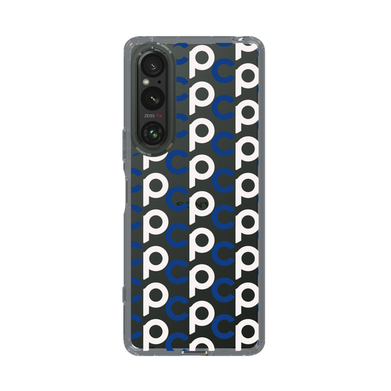 Slim Protection Case［ Original - CASEPLAY Initial All-over Pattern - Navy ］