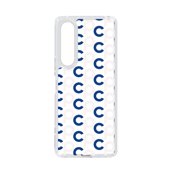 Slim Protection Case［ Original - CASEPLAY Initial All-over Pattern - Navy ］