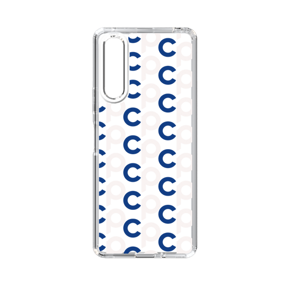Slim Protection Case［ Original - CASEPLAY Initial All-over Pattern - Navy ］