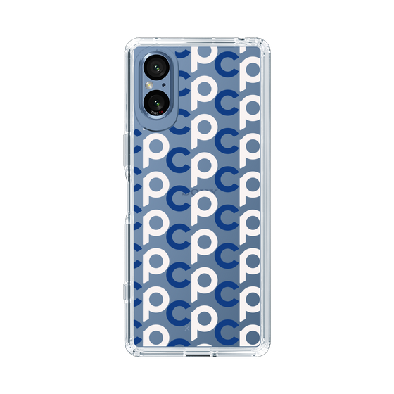 Slim Protection Case［ Original - CASEPLAY Initial All-over Pattern - Navy ］