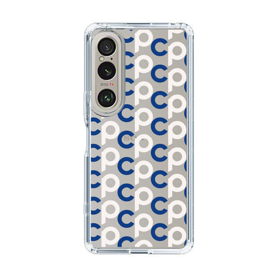 Slim Protection Case［ Original - CASEPLAY Initial All-over Pattern - Navy ］
