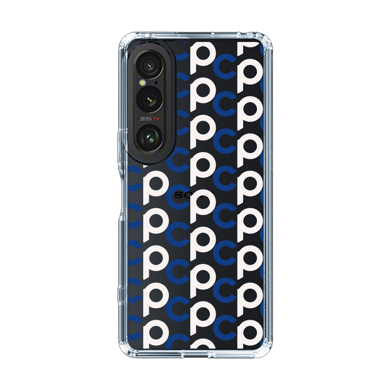 Slim Protection Case［ Original - CASEPLAY Initial All-over Pattern - Navy ］