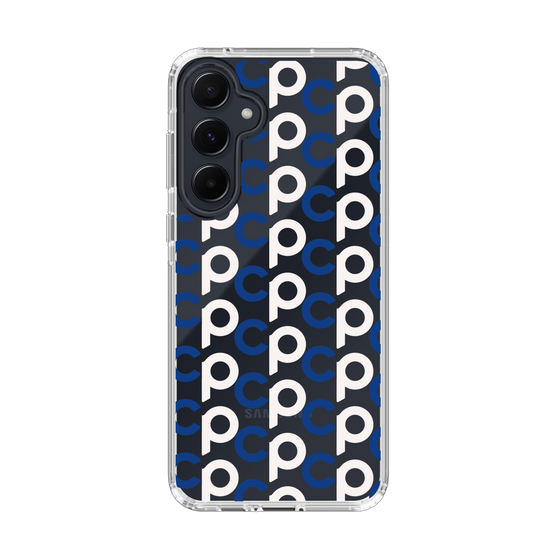 Slim Protection Case［ オリジナル - CASEPLAYイニシャル総柄 - ネイビー ］