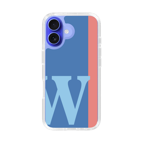 Slim Protection Case［ オリジナル - initial color line - W blue ］