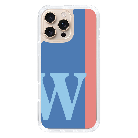 Slim Protection Case［ オリジナル - initial color line - W blue ］