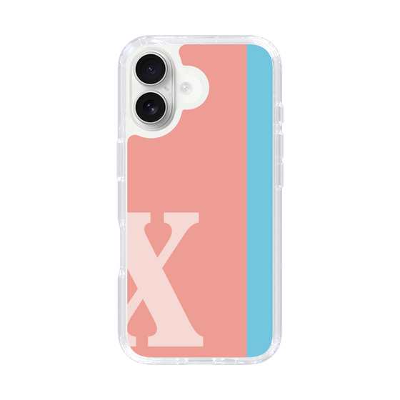 Slim Protection Case［ オリジナル - initial color line - X pink ］
