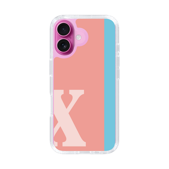 Slim Protection Case［ オリジナル - initial color line - X pink ］