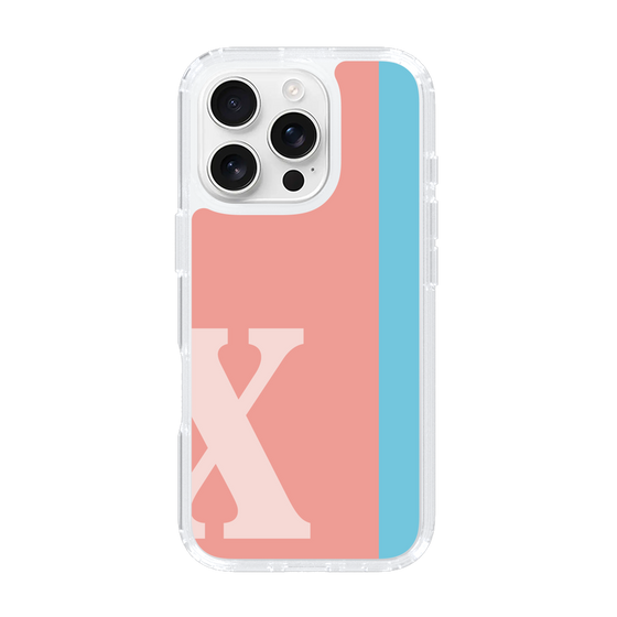 Slim Protection Case［ オリジナル - initial color line - X pink ］