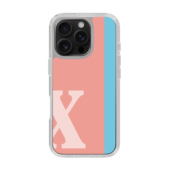 Slim Protection Case［ オリジナル - initial color line - X pink ］