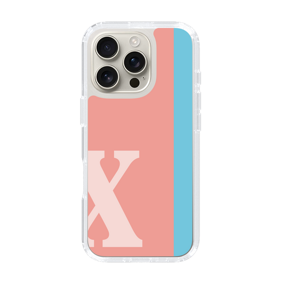 Slim Protection Case［ オリジナル - initial color line - X pink ］