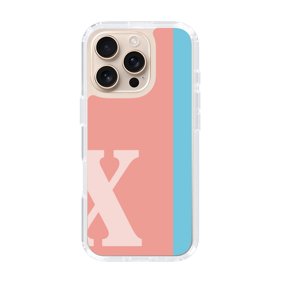 Slim Protection Case［ オリジナル - initial color line - X pink ］