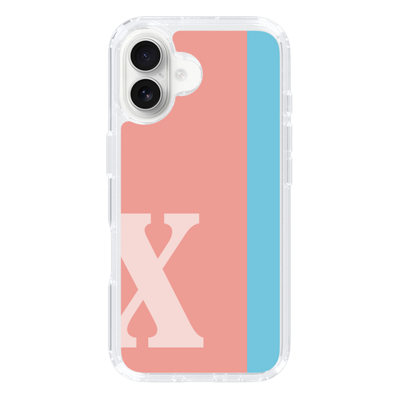 Slim Protection Case［ オリジナル - initial color line - X pink ］