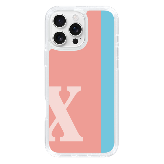 Slim Protection Case［ オリジナル - initial color line - X pink ］