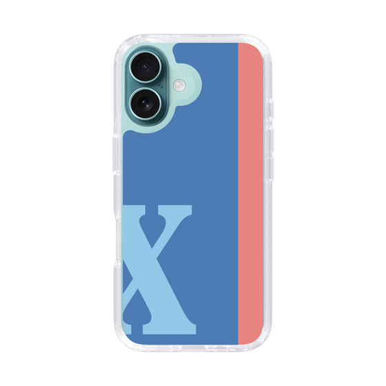 Slim Protection Case［ オリジナル - initial color line - X blue ］
