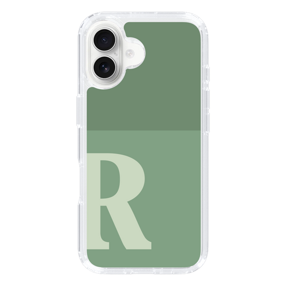 Slim Protection Case［ オリジナル - initial two tone - R green ］