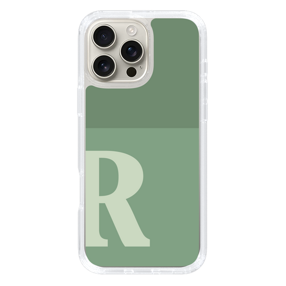 Slim Protection Case［ オリジナル - initial two tone - R green ］