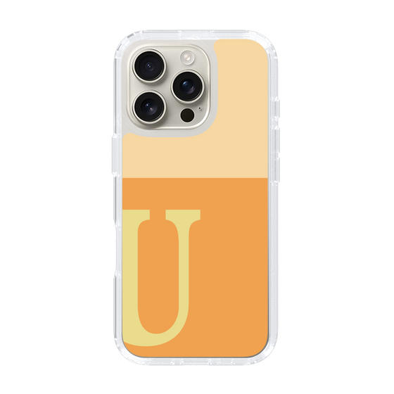 Slim Protection Case［ オリジナル - initial two tone - U orange ］